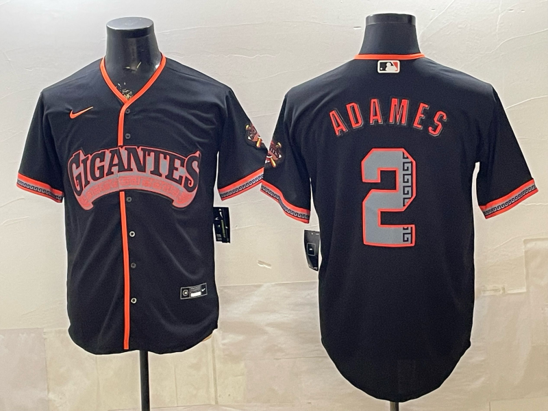 2026 Men Nike San Francisco Giants #2 Adames black Game MLB Jersey 0404002->san francisco giants->MLB Jersey